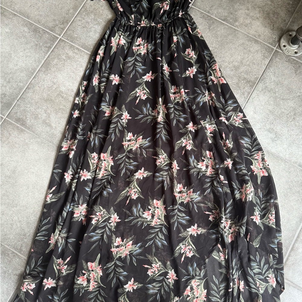 Hollister Black Floral Skirt